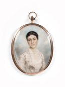 Y CHARLES JAMES TURRELL (BRITISH 1845-1932), A PORTRAIT MINIATURE OF EMMA SUSAN RAMSDEN