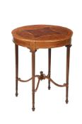 AN EDWARDIAN MAHOGANY AND INLAID OCCASIONAL TABLE, IN GEORGE III STYLE, CIRCA 1905