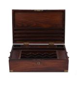 Y AN INDIAN ROSEWOOD BOX OR PEARL DIVER'S CHEST, LATE 19TH CENTURY