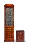 A WILLIAM IV MAHOGANY AND GLAZED CABINET ON CHEST, CIRCA 1835