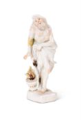 A MEISSEN ALLEGORICAL FIGURE EMBLEMATIC OF WINTER, CIRCA 1750
