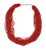 Y A CORAL BEAD TORSADE