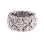 A DIAMOND SET BAND RING
