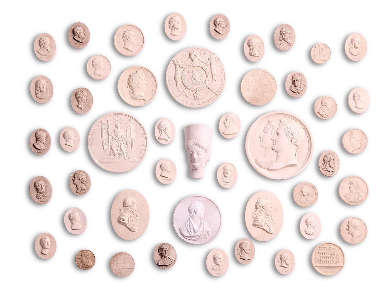 A COLLECTION OF PLASTER INTAGLIOS, 19TH CENTURY