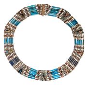 AN EGYPTIAN FAIENCE BEAD NECKLACE, CIRCA 1ST MILLENNIUM B.C.
