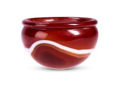 A NEAR EASTERN BANDED AGATE BOWL, 3RD - 1ST CENTURY B.C.