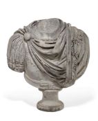 AN ITALIAN CARVED MARBLE BUST OF AN EMPEROR, 18TH CENTURY