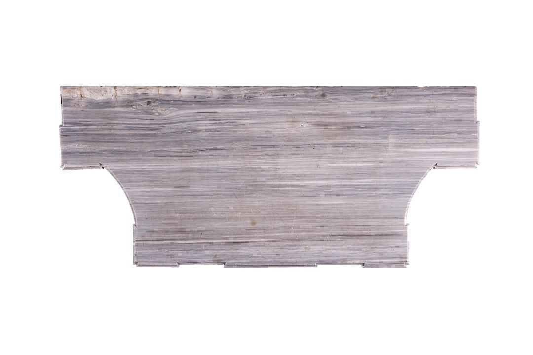 A PARCEL-GILT AND GREY-PAINTED SIDE TABLE, ITALIAN - Image 3 of 3