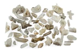 A COLLECTION OF ASSORTED ROCK CRYSTALS OF VARIOUS SIZES