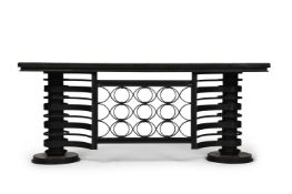 IN THE MANNER OF RAYMOND SUBES; A PAIR OF ART DECO CONSOLES