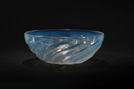 RENÉ LALIQUE (FRENCH, 1860-1945); 'POISSONS' BOWL; DESIGNED 1931; PRE 1945
