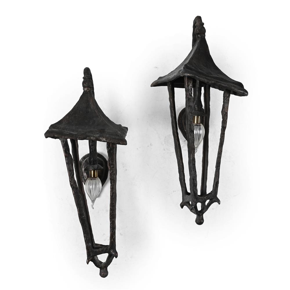 IN THE STYLE OF GIACOMETTI; FOUR 'GROTTO' WALL LIGHTS; EARLY 21ST CENTURY - Image 2 of 3