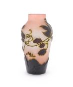 ÉMILE GALLÉ (FRENCH, 1846 - 1904); TWO CAMEO GLASS VASES; CIRCA 1900