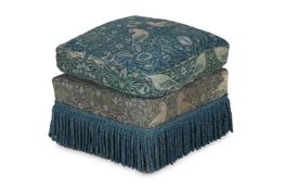 HOWARD CHAIRS LTD AN UPHOLSTERED FOOTSTOOL; SECOND HALF 20TH CENTURY