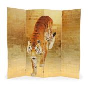 CONTEMPORARY FOUR-FOLD SCREEN