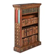 IN THE MANNER OF WILLIAM BURGES; VICTORIAN BOOKCASE IN THE GOTHIC REVIVAL STYLE; LATE 19TH CENTURY