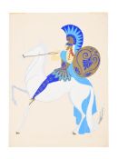 λ ERTÉ (FRENCH 1892-1990); 'AMAZON ANTIQUE' COSTUME DESIGN; CIRCA 1935