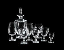 RENÉ LALIQUE (FRENCH, 1860-1945); A PART 'ARGOS' GLASS SERVICE; DESIGNED 1939