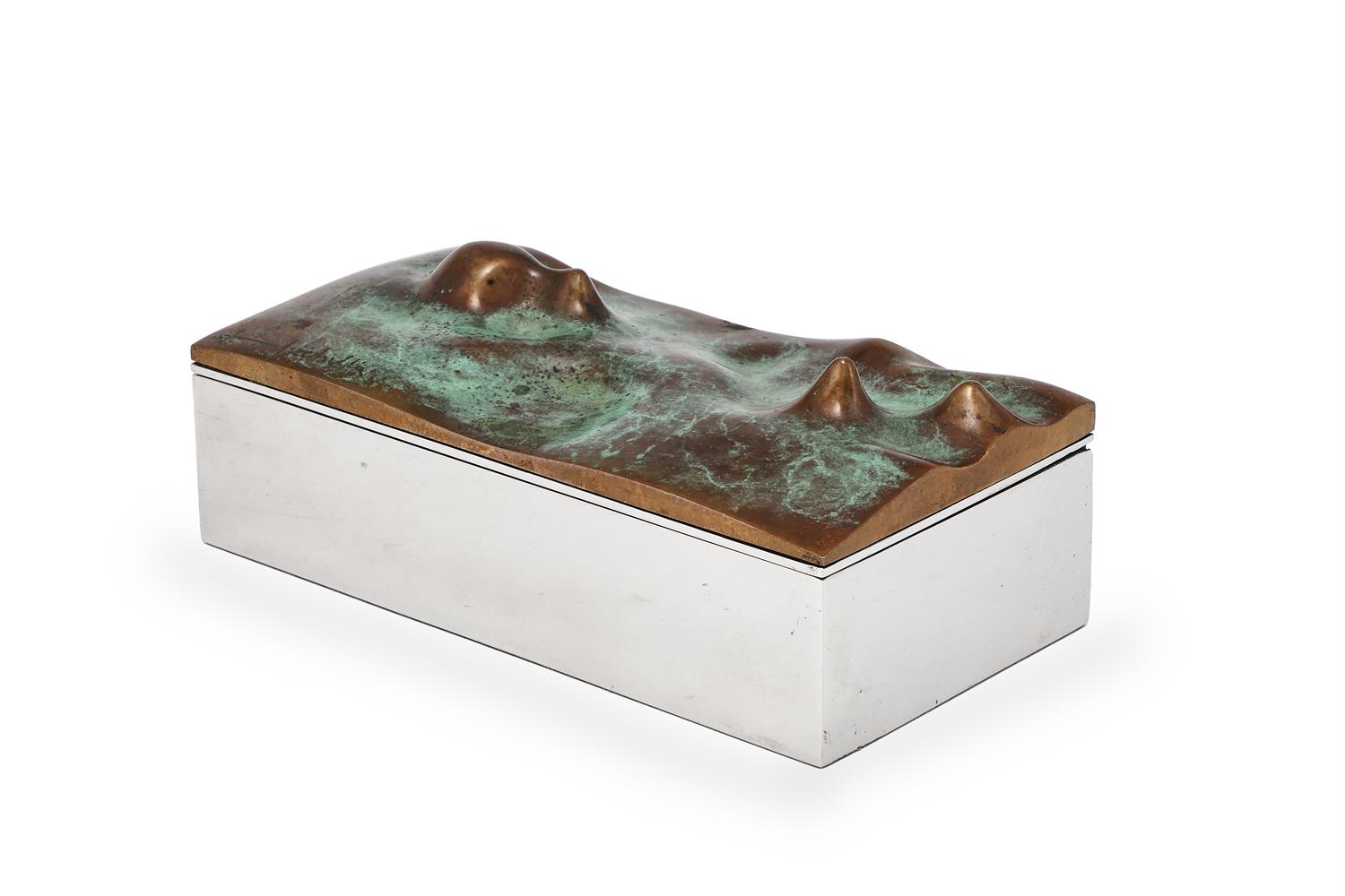 LORENZO FRECHILLA DEL REY (SPANISH, 1927-1990); SCULPTURAL BOX WITH HINGED LID; 20TH CENTURY