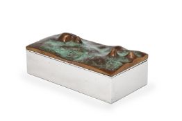 LORENZO FRECHILLA DEL REY (SPANISH, 1927-1990); SCULPTURAL BOX WITH HINGED LID; 20TH CENTURY