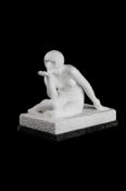 MAURICE GUIRAUD-RIVIÈRE (FRENCH 1881-1947) 'ENIGMA' FIGURAL SCULPTURE; 1926