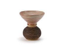 λ STUDIO POTTERY (20TH CENTURY); VASE WITH FLARED NECK