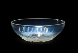 RENÉ LALIQUE (FRENCH, 1860-1945); 'MONT DORE' BOWL; DESIGNED 1928; PRE 1945