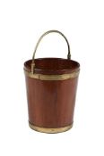 A GEORGE III MAHOGANY AND BRASS MOUNTED BUCKET, LATE 18TH CENTURY