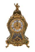 A FRENCH GILT METAL MOUNTED MANTEL CLOCK, 19TH CENTURY, VINCENT