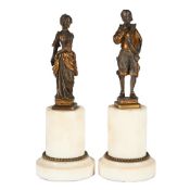A PAIR OF BRONZE FIGURAL SEALS, FRENCH, LATE 19TH CENTURY