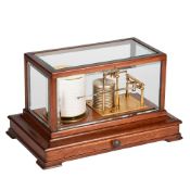 A MAHOGANY CASED BAROGRAPH, UNSIGNED, 20TH CENTURY