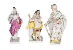 THREE MEISSEN FIGURES, MID 18TH CENTURY