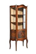Y A FRENCH KINGWOOD AND VERNIS MARTIN DECORATED DISPLAY CABINET, LATE 19TH CENTURY