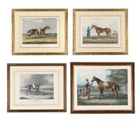 ENGLISH SCHOOL (19TH CENTURY), FOUR RACEHORSE PRINTS