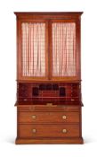 A MAHOGANY SECRETAIRE BOOKCASE, SECOND QUARTER 19TH CENTURY
