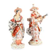 A PAIR OF MEISSEN MALABAR FIGURES, 20TH CENTURY
