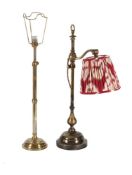 TWO BRASS TABLE LAMPS, 20TH CENTURY