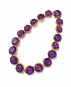 A 19TH CENTURY AMETHYST RIVIERE