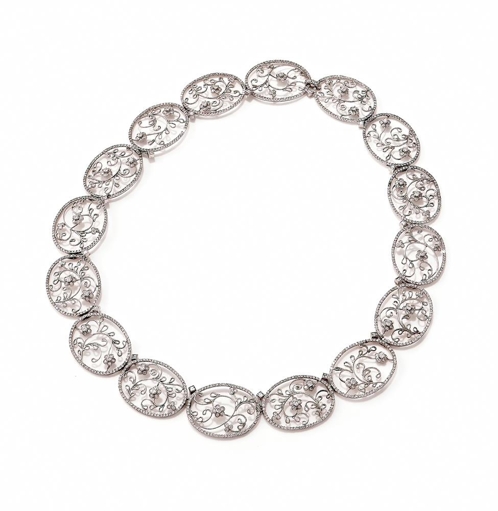 FRED LEIGHTON, A DIAMOND NECKLACE - Image 3 of 3