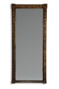 A LARGE REGENCY CARVED GILTWOOD MIRROR, CIRCA 1820