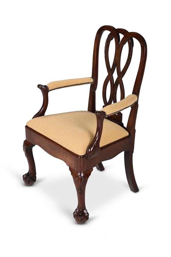 A GEORGE II CARVED MAHOGANY ARMCHAIR, IRISH, CIRCA 1745 - Image 2 of 3