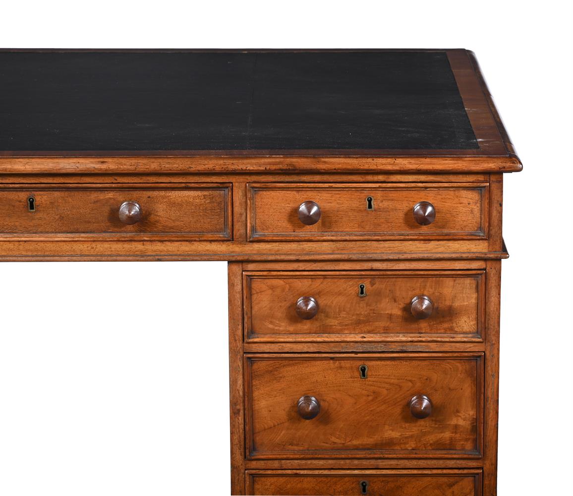A VICTORIAN WALNUT PARTNER'S PEDESTAL DESK, IN THE MANNER OF HOLLAND & SONS, CIRCA 1860 - Image 3 of 3