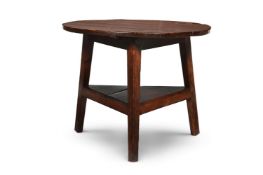 A GEORGE III ASH AND OAK CRICKET TABLE, CIRCA 1780