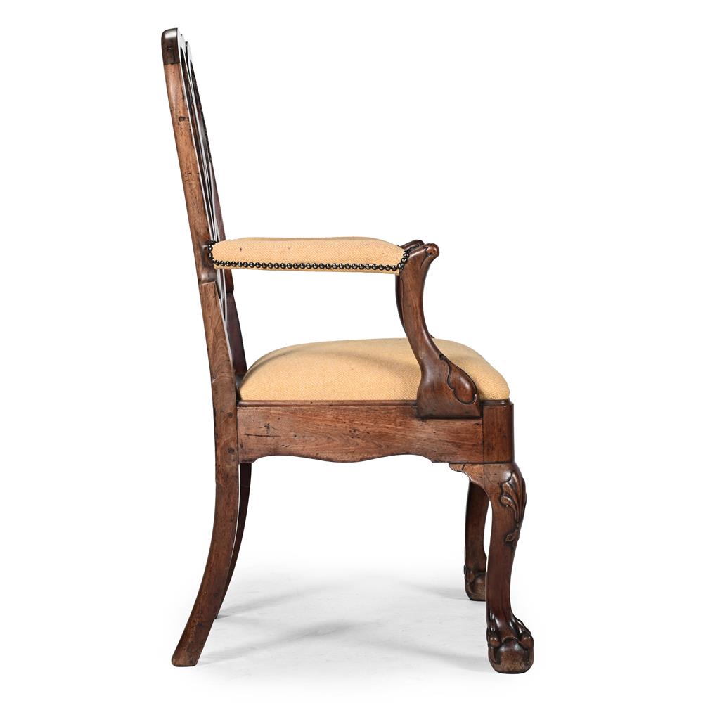 A GEORGE II CARVED MAHOGANY ARMCHAIR, IRISH, CIRCA 1745 - Image 3 of 3