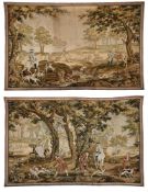 A LARGE PAIR OF VERDURE TAPESTRIES IN 18TH CENTURY STYLE