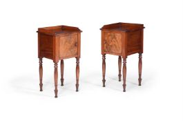 A PAIR OF WILLIAM IV MAHOGANY BEDSIDE CUPBOARDS, IN THE MANNER OF HOLLAND & SONS, CIRCA 1835