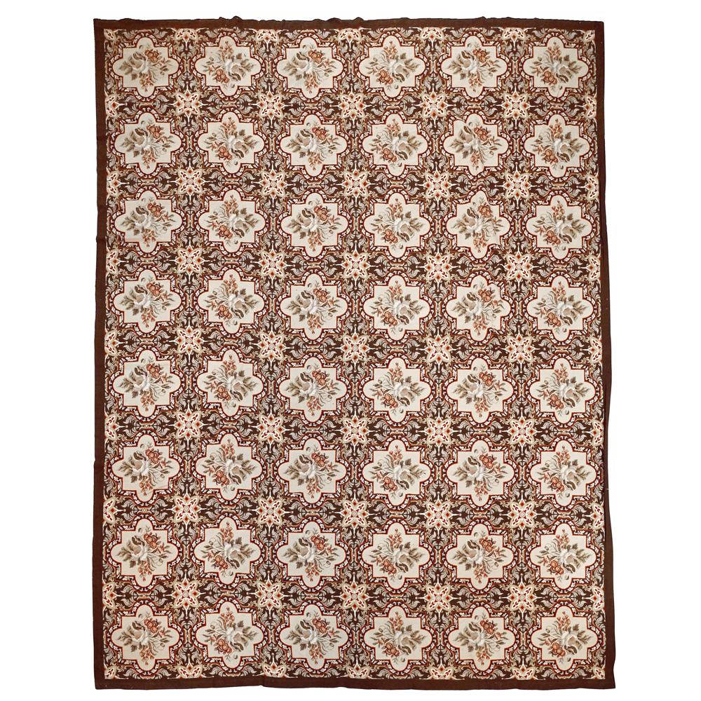 AN ENGLISH NEEDLEPOINT CARPET, LATE 19TH OR EARLY 20TH CENTURY