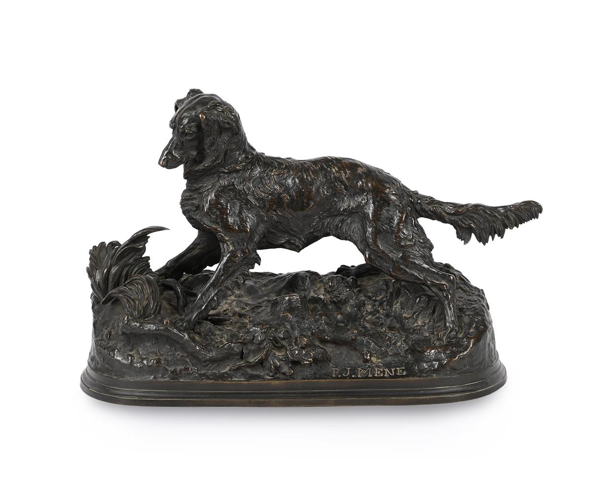 PIERRE-JULES MÊNE (1810-1871), AN ANIMALIER BRONZE 'CHIEN ÉPAGNEUL'