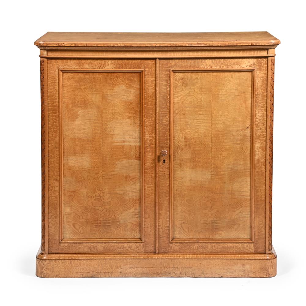A VICTORIAN HUNGARIAN ASH CLOTHES PRESS, BY HOLLAND & SONS, CIRCA 1860 - Image 2 of 5