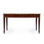 A REGENCY MAHOGANY AND GILT BRASS MOUNTED LIBRARY TABLE, CIRCA 1820